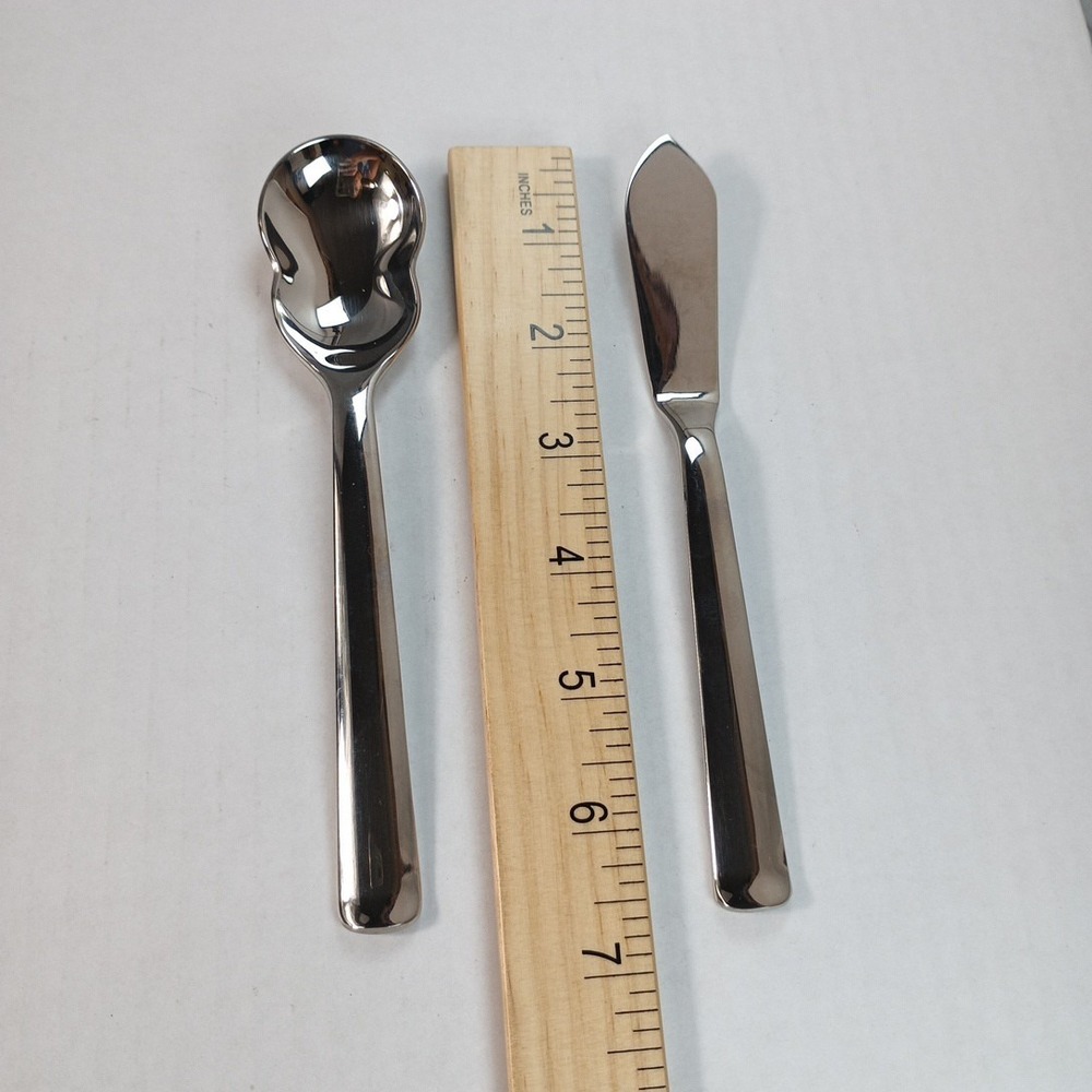 Robert Welch MERIT MIRROR 18/10 Sugar Spreader Serving Spoons Fork 5 pieces - Picture 14 of 15